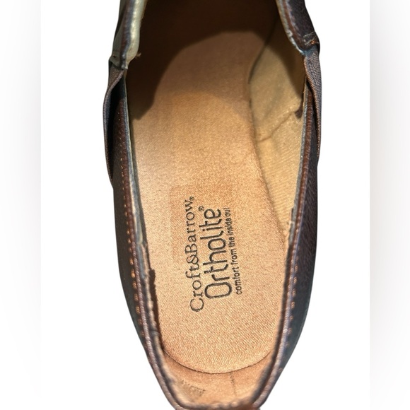 NWOT Croft & Borrow Maidenbrown Brown Faux Leather Heeled Shoes, Women’s 9.5 - Picture 8 of 9